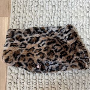 Juicy Couture Animal Print Faux Fur Scarf/Shawl